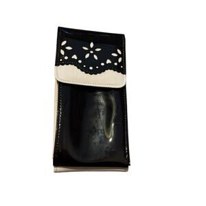 VTG Avon Travel Tote Carryall Bag 1997 Black White Bandana Small Eyeglass Size